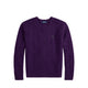 Polo Ralph Lauren CABLE-KNIT WOOL-CASHMERE SWEATER, Purple