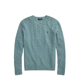 Polo Ralph Lauren CABLE-KNIT WOOL-CASHMERE SWEATER, Turquoise