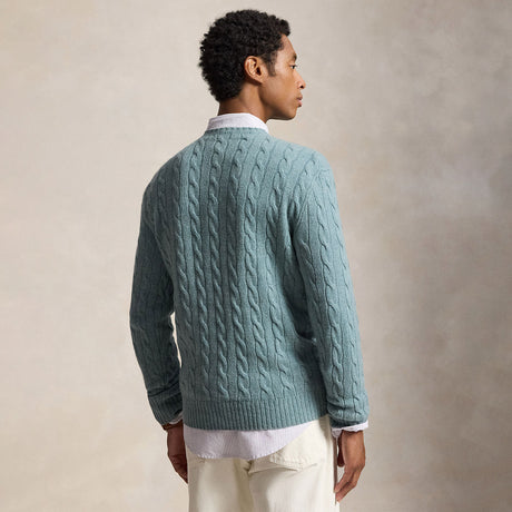Polo Ralph Lauren CABLE-KNIT WOOL-CASHMERE SWEATER, Turquoise