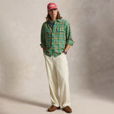 Polo Ralph Lauren CLASSIC FIT PLAID FLANNEL WORKSHIRT, Green/Gold Multi