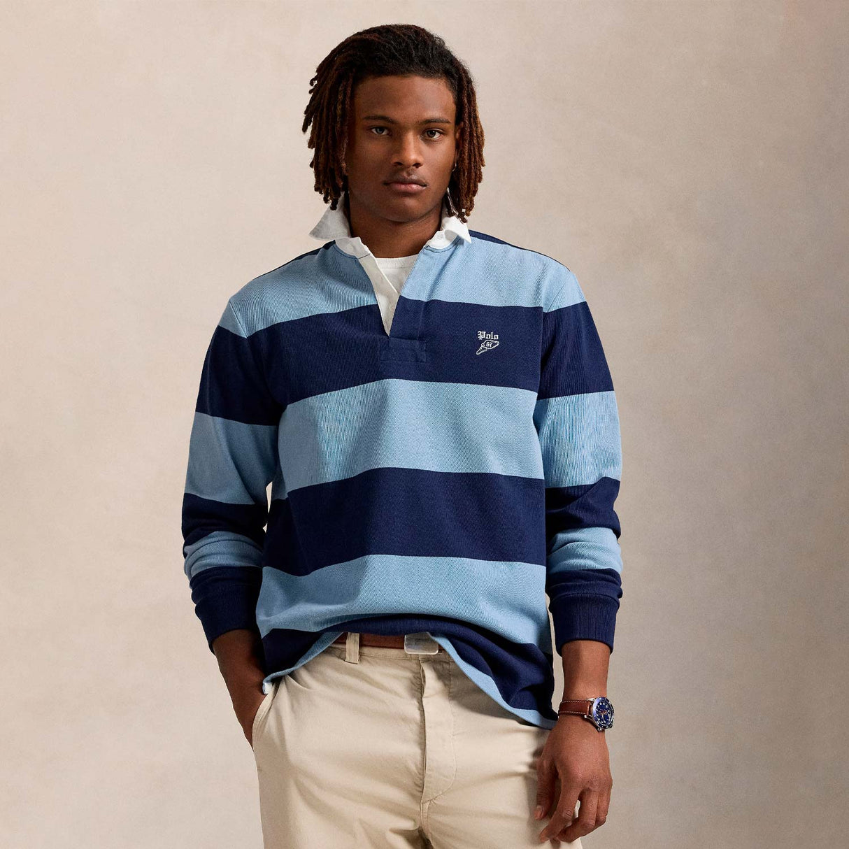 POLO Ralph Lauren L/S RUGBY SHIRT, Blue
