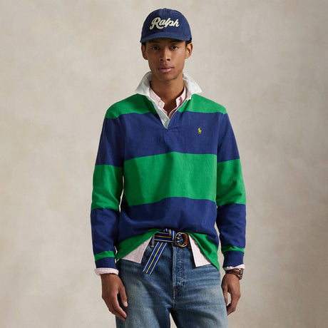 Polo Ralph Lauren LONGSLEEVE RUGBY SHIRT, Freshwater/Cruise Green