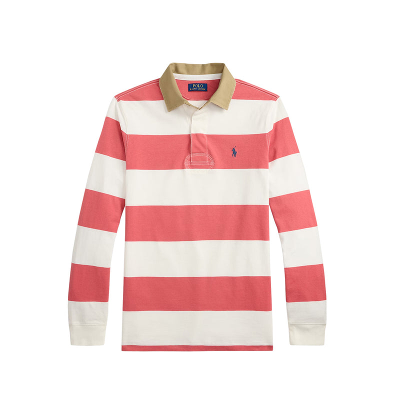 Polo Ralph Lauren LS RUGBY POLO, Red Sky/Trophy Cream