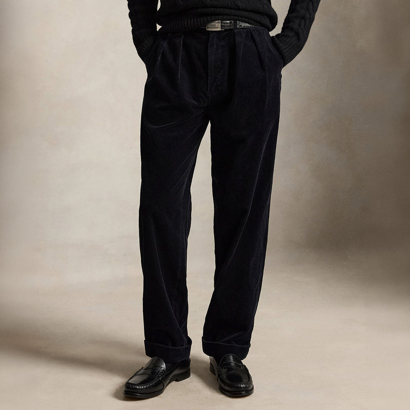 Polo Ralph Lauren PLEATED CORDUROY PANT, Black