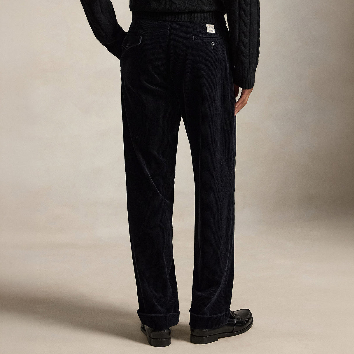 Polo Ralph Lauren PLEATED CORDUROY PANT, Black