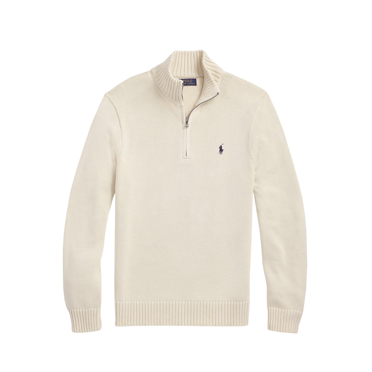 Polo Ralph Lauren QUARTER ZIP KNIT SWEATER, Andover Cream – Beamhill