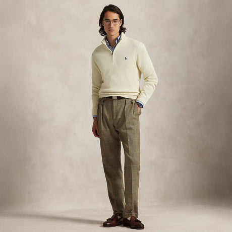 Polo Ralph Lauren QUARTER ZIP KNIT SWEATER, Andover Cream