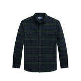 Polo Ralph Lauren SHAGGY FLANNEL SHIRT, Navy/Forest Multi