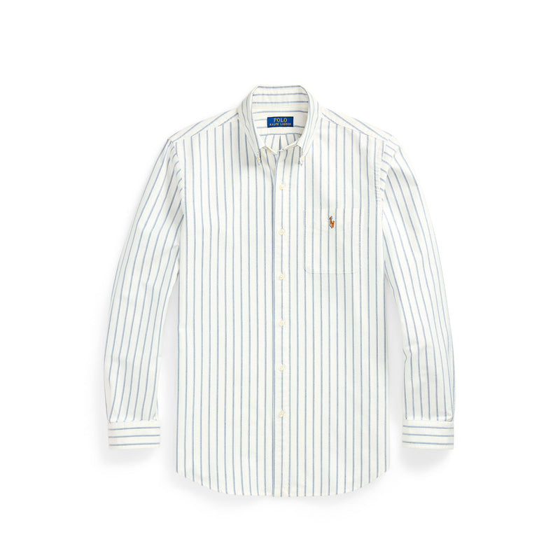 POLO Ralph Lauren STRIPED BUTTON-DOWN SHIRT, White/Blue