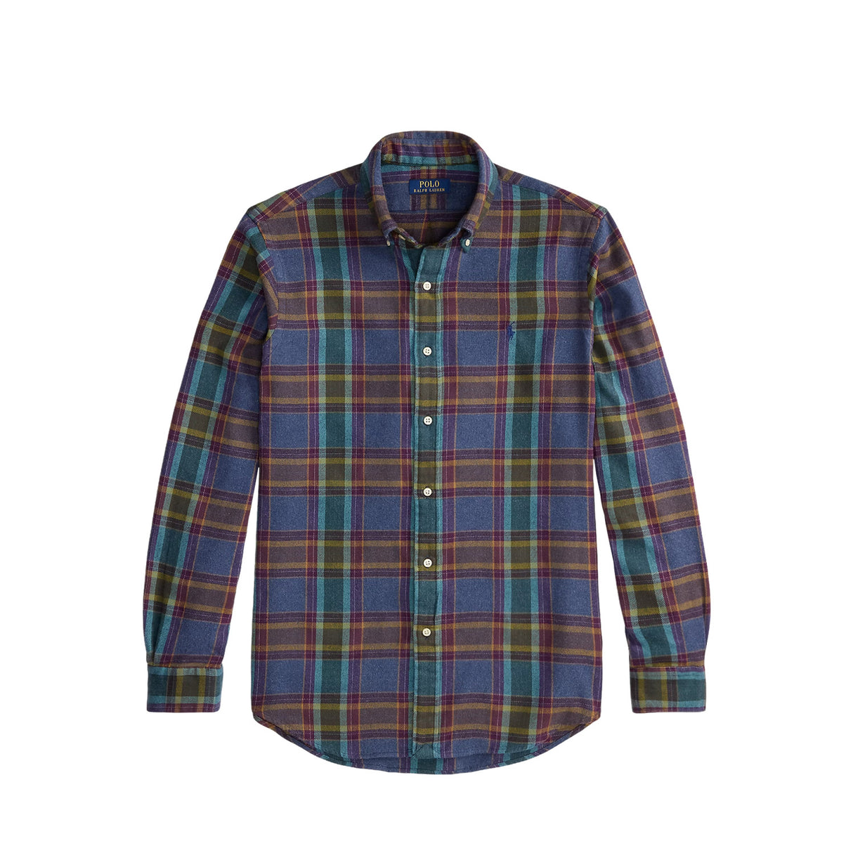 Polo Ralph Lauren CUSTOM FIT PLAID FLANNEL SHIRT, Blue/Purple/Heather