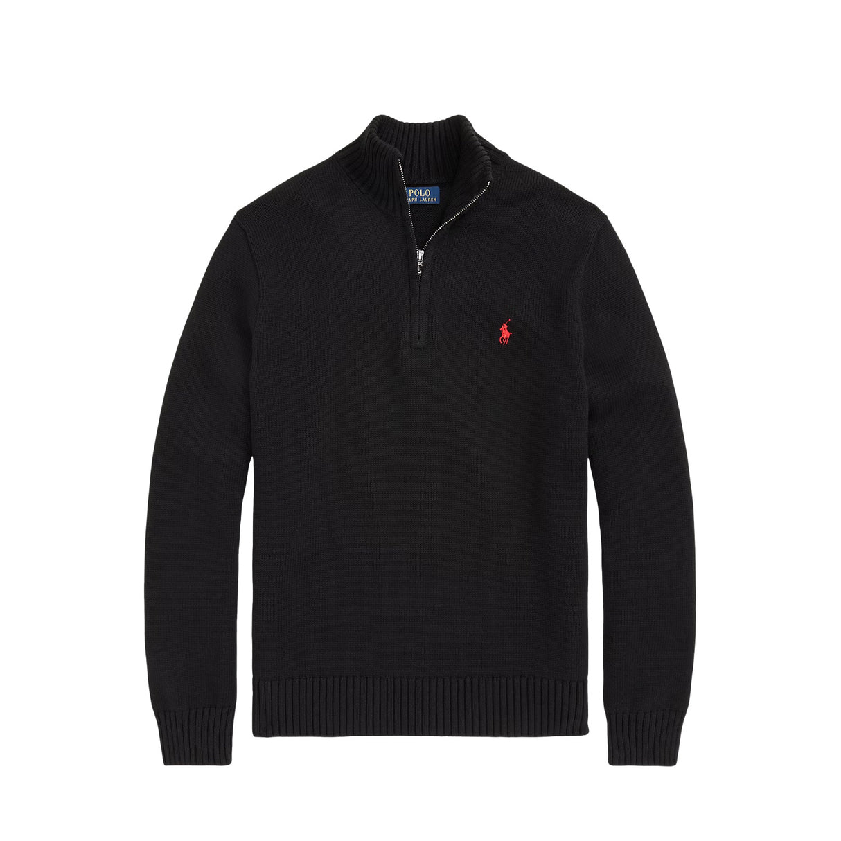 Polo Ralph Lauren QUARTER ZIP KNIT SWEATER, Black