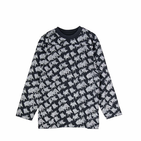 ERL PRINTED LONGSLEEVE T-SHIRT, Black - Image 1
