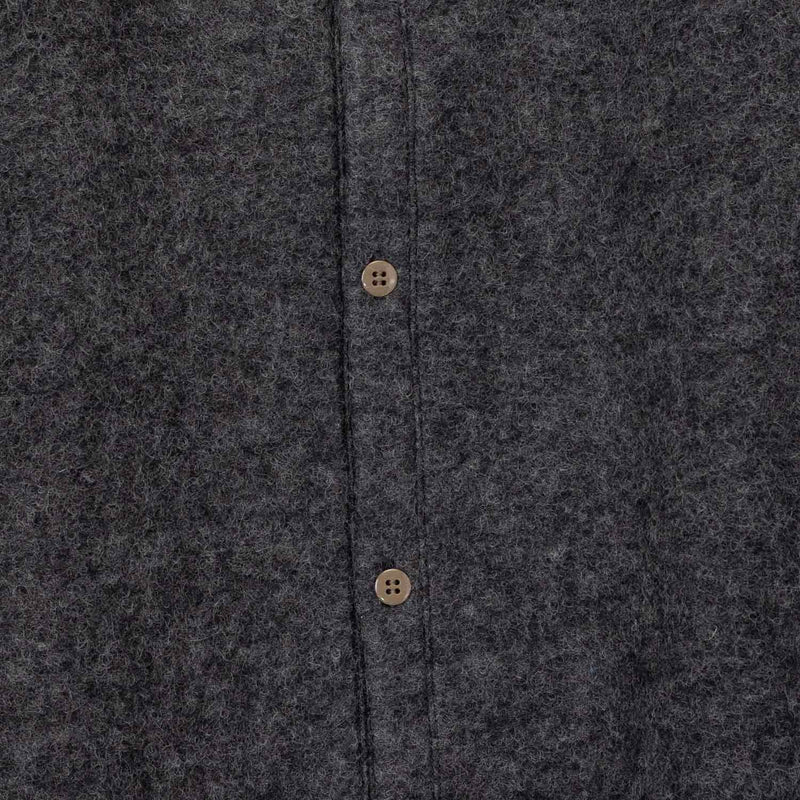 South2 West8 S.S. V NECK CARDIGAN, Charcoal