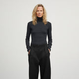 Skall Studio ESME T-NECK, Dark Grey Melange