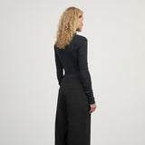 Skall Studio ESME T-NECK, Dark Grey Melange