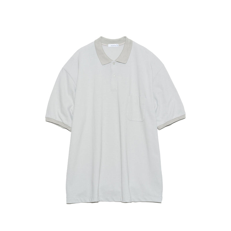 nanamica S/S POLO SHIRT, Light Grey - Image 1
