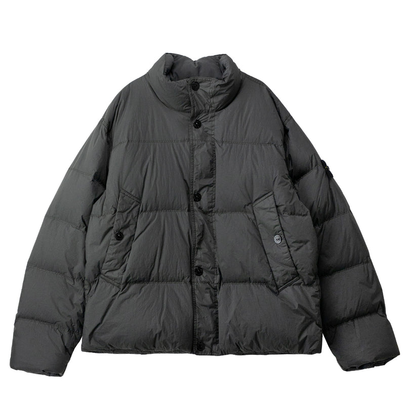Stone Island 4100109 CRINKLE REPS NY DOWN JACKET, Lead Grey