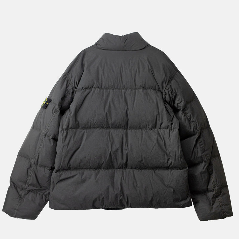 Stone Island 4100109 CRINKLE REPS NY DOWN JACKET, Lead Grey