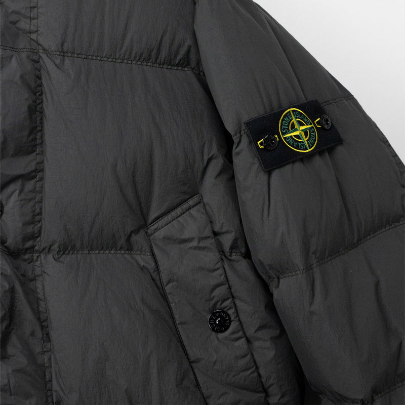 Stone Island 4100109 CRINKLE REPS NY DOWN JACKET, Lead Grey