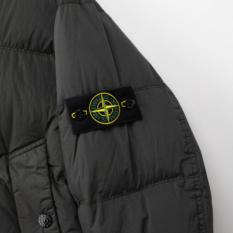 Stone Island 4100109 CRINKLE REPS NY DOWN JACKET, Lead Grey