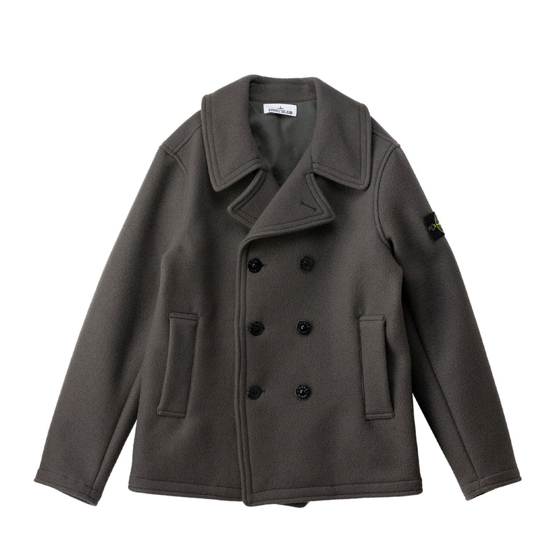 Stone Island 4100040 HEAVY MELTON JACKET, Lead Grey