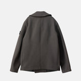 Stone Island 4100040 HEAVY MELTON JACKET, Lead Grey