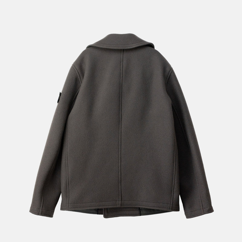 Stone Island 4100040 HEAVY MELTON JACKET, Lead Grey