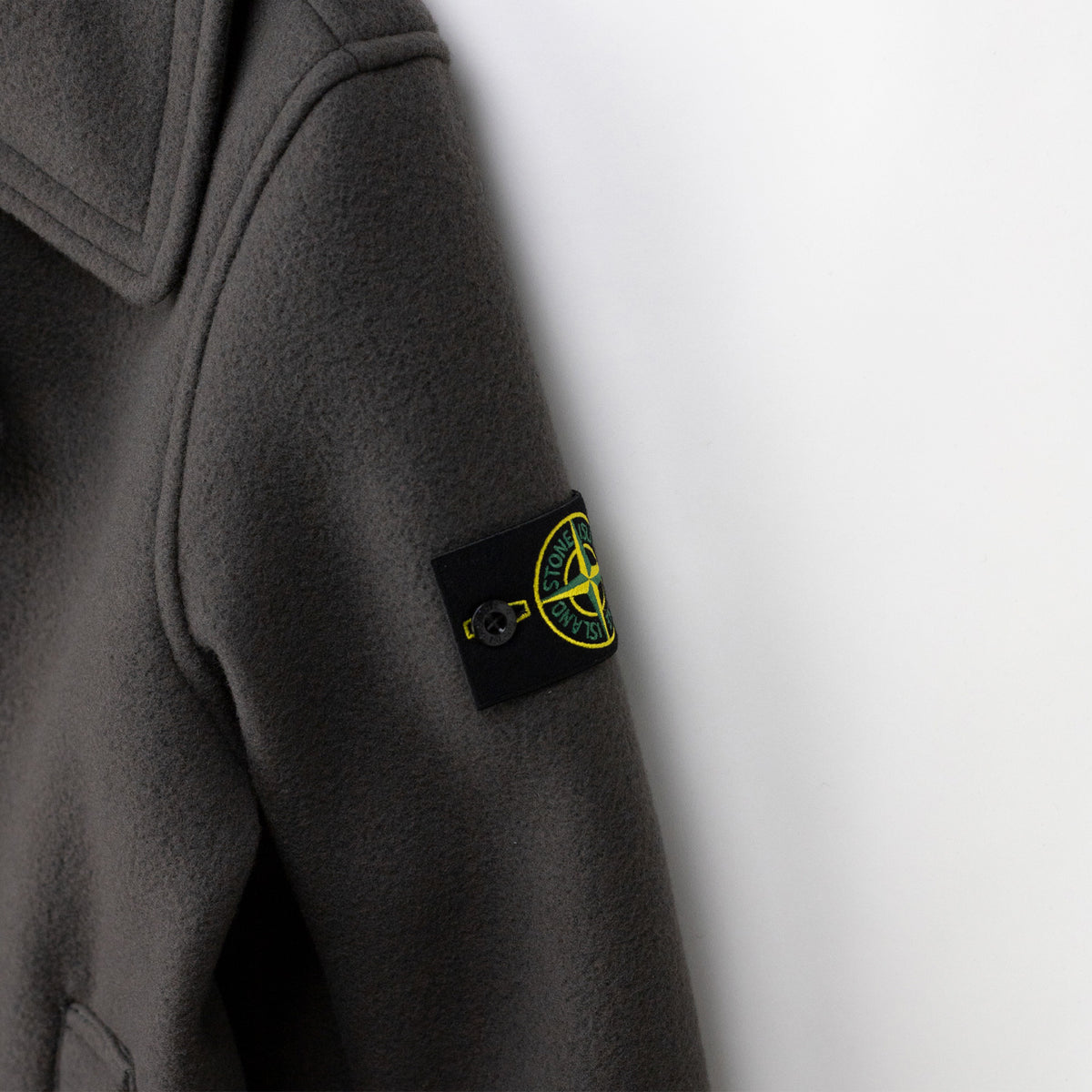 Stone Island 4100040 HEAVY MELTON JACKET, Lead Grey