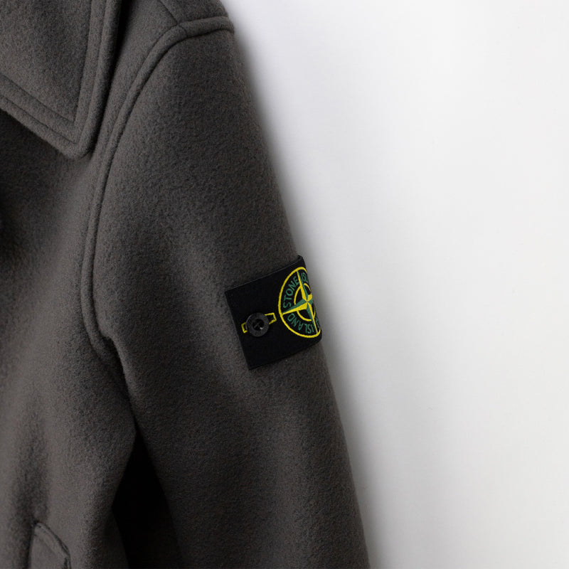 Stone Island 4100040 HEAVY MELTON JACKET, Lead Grey