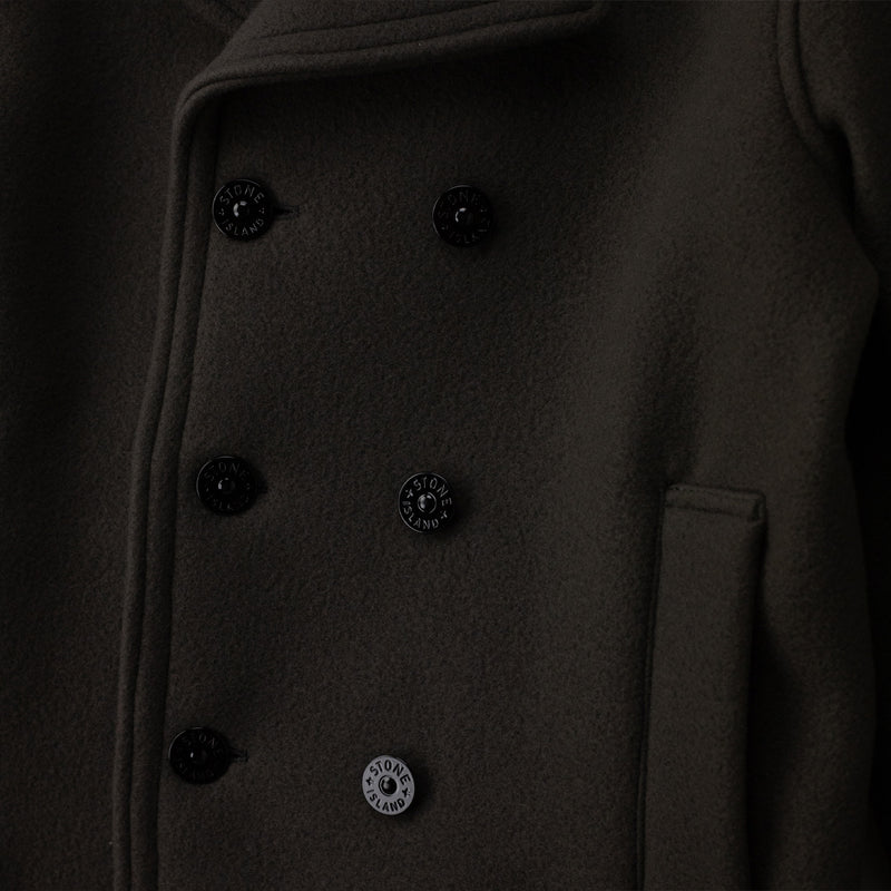 Stone Island 4100040 HEAVY MELTON JACKET, Lead Grey