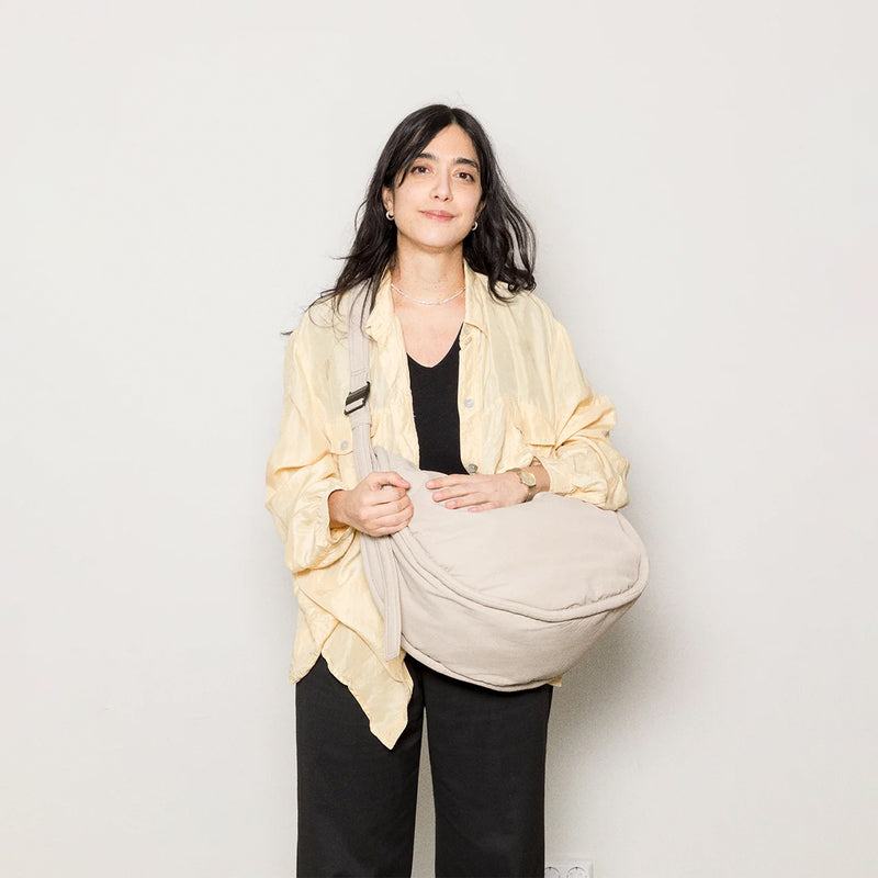 Sandqvist CURVE HALF MOON BAG, Beige