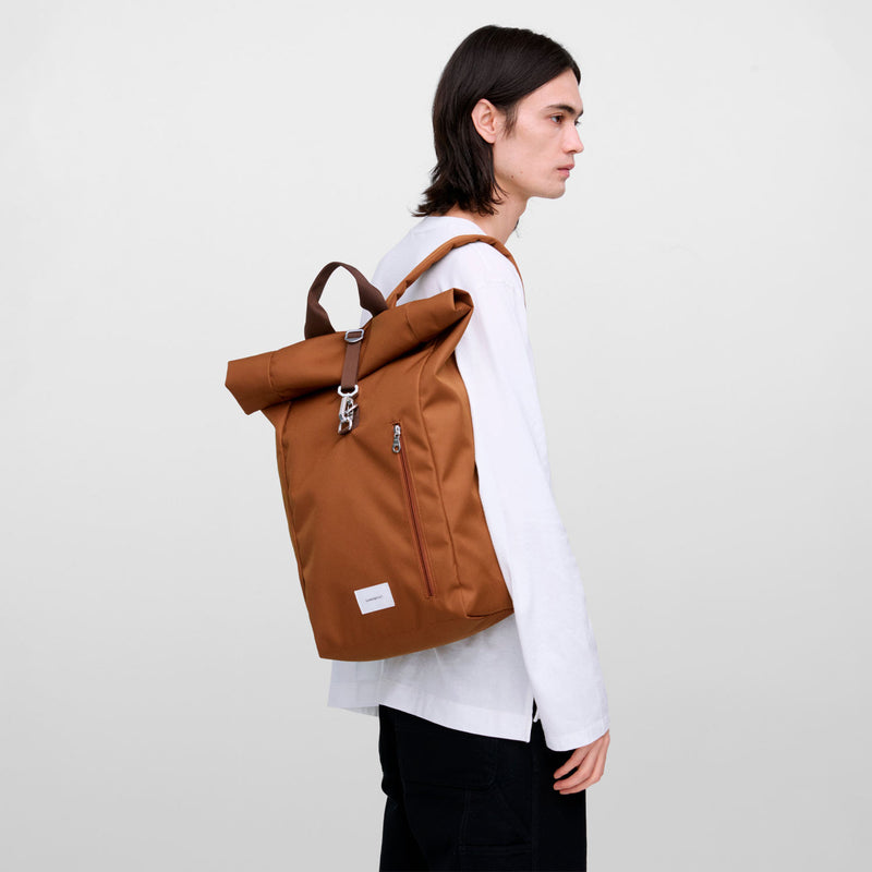 Sandqvist GROUND ROLLTOP BACKPACK L, Sepia Brown