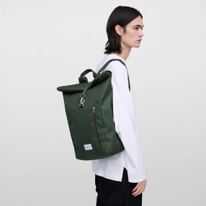 Sandqvist GROUND ROLLTOP BACKPACK, Dawn Green