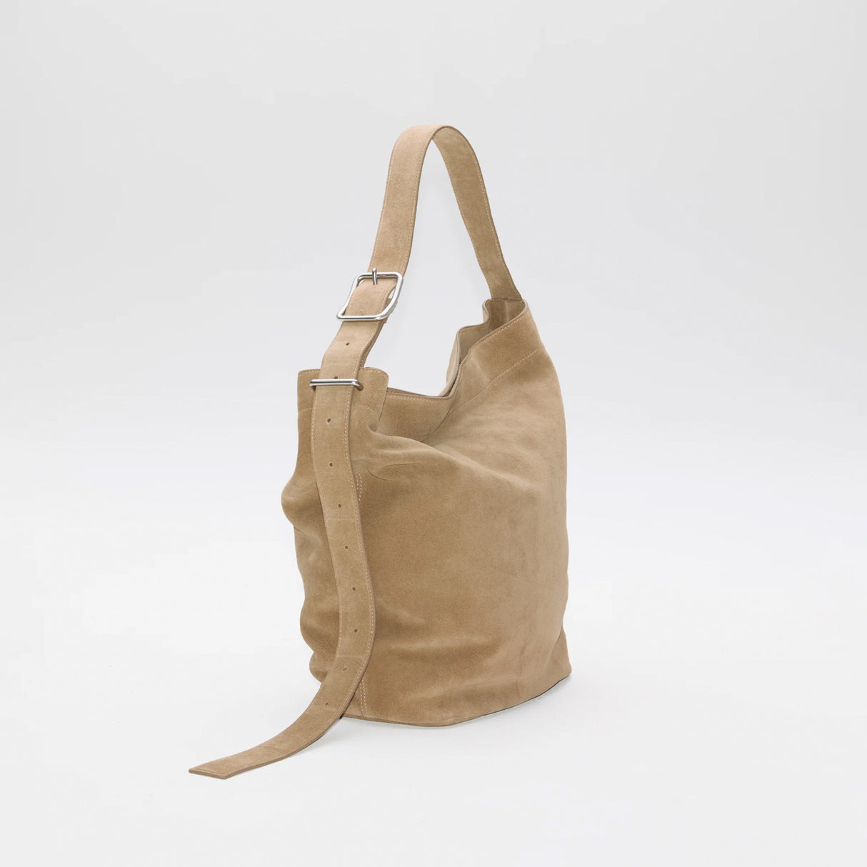 Sandqvist LEATHER SHOPPER BAG, Taupe