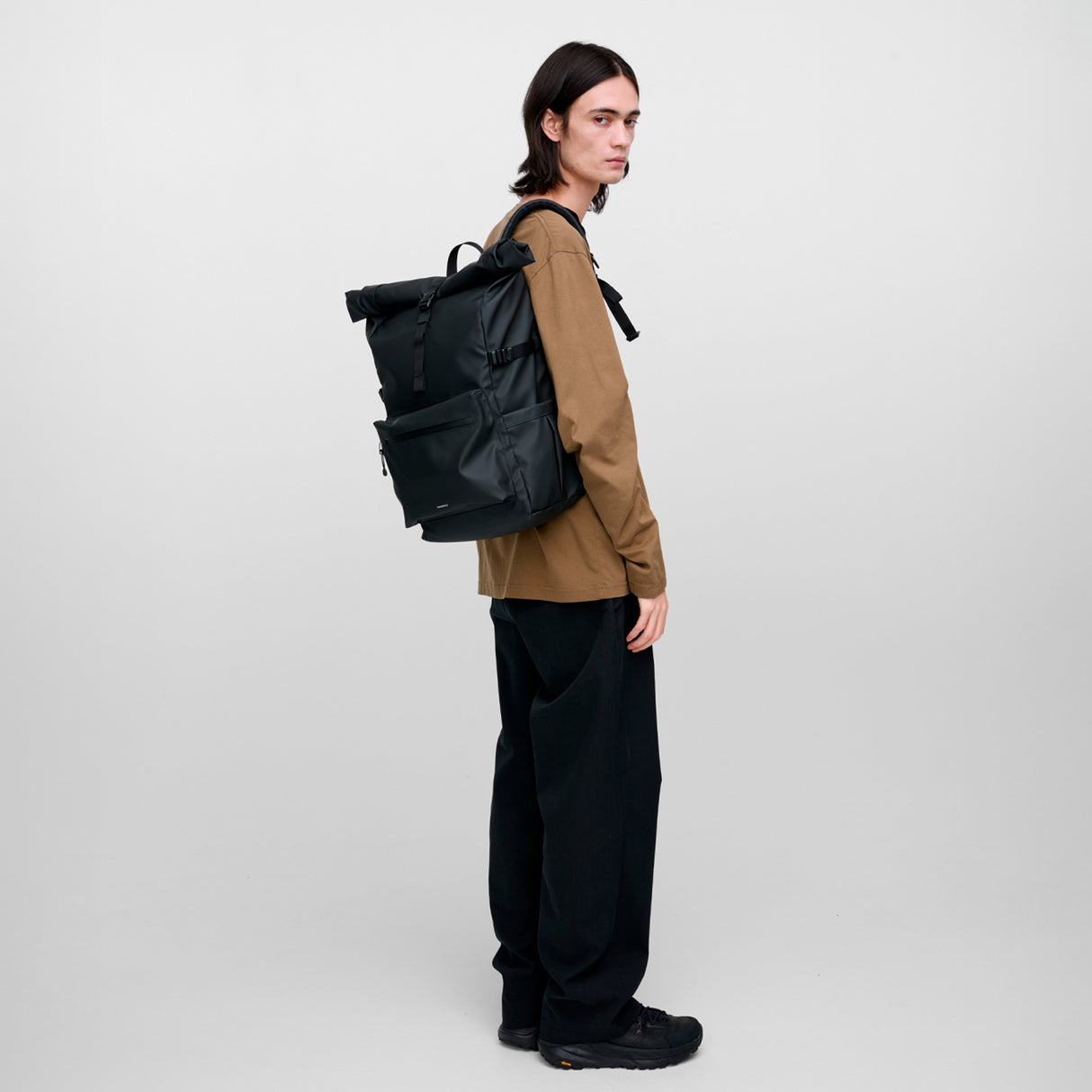 Sandqvist STREAM ROLLTOP BACKPACK LARGE, Black