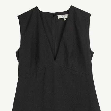 Sea NY ARIELLE V-NECK DRESS, Black