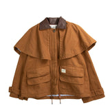 Sea NY CAROLYN WORKWEAR CAPE JACKET, Camel