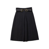 Sea NY ELISA TROPICAL WOOL BELT CULOTTES, Black