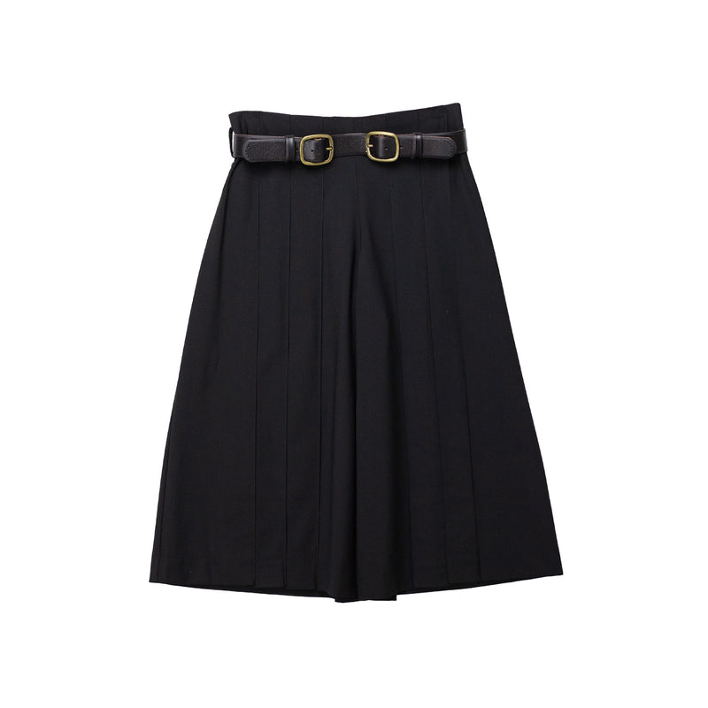 Sea NY ELISA TROPICAL WOOL BELT CULOTTES, Black