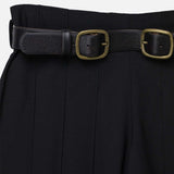 Sea NY ELISA TROPICAL WOOL BELT CULOTTES, Black