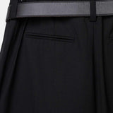 Sea NY ELISA TROPICAL WOOL BELT CULOTTES, Black
