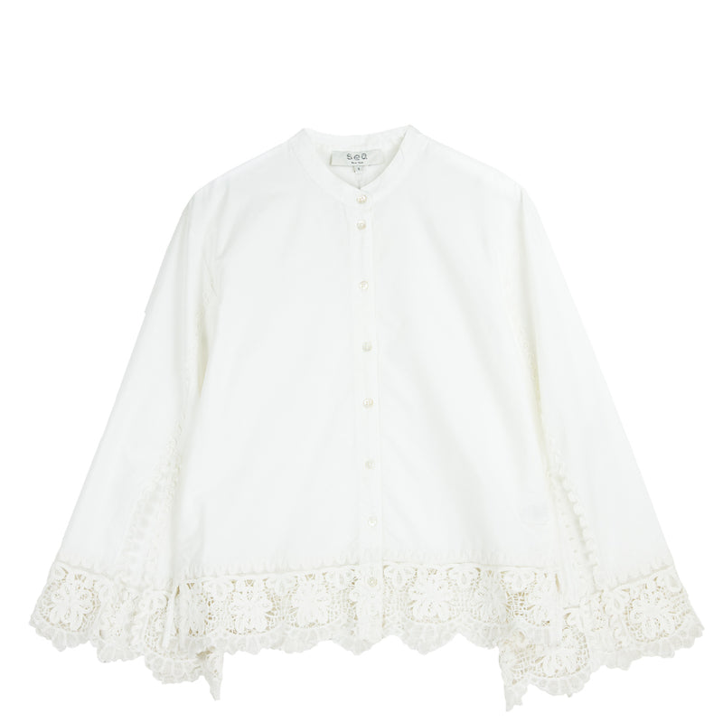 Sea NY IYLA SOUTACHE BLOUSE, White