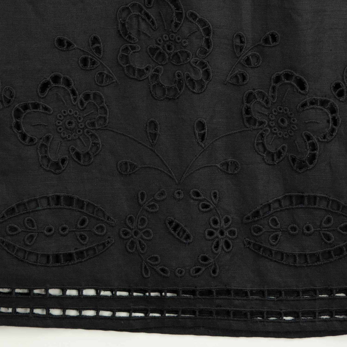 Sea NY LULA EMBROIDERY SLEEVELESS MINI DRESS, Black