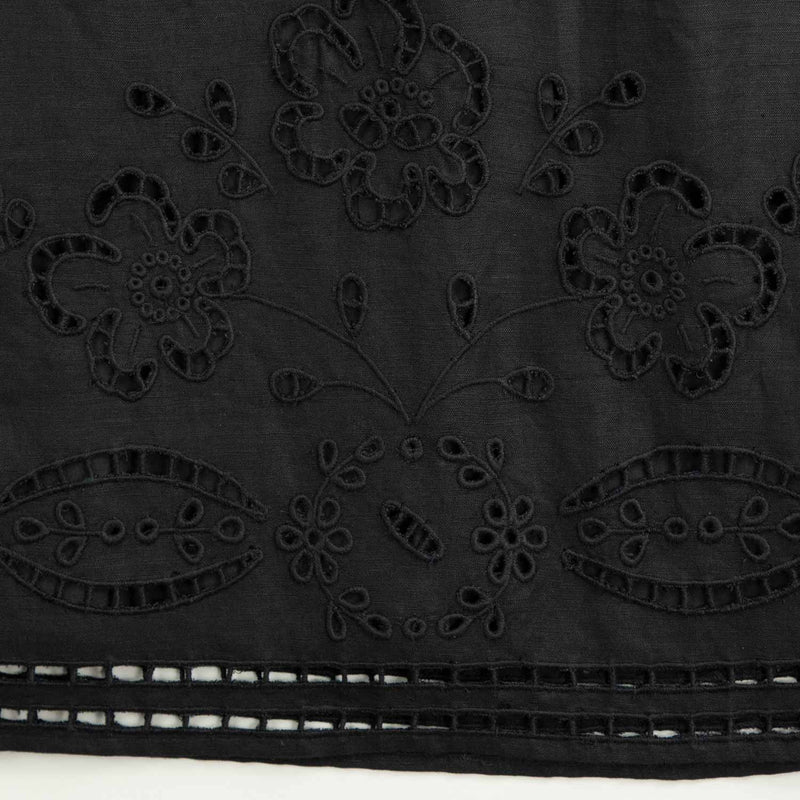 Sea NY LULA EMBROIDERY SLEEVELESS MINI DRESS, Black