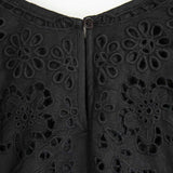 Sea NY LULA EMBROIDERY SLEEVELESS MINI DRESS, Black