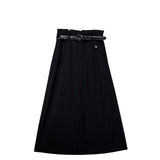 Sea NY REMI TROPICAL MAXI SKIRT W/ BELT, Black