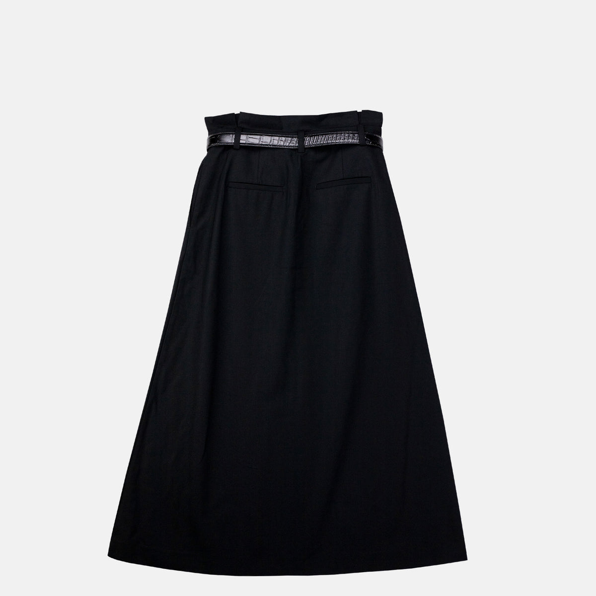 Sea NY REMI TROPICAL MAXI SKIRT W/ BELT, Black