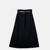 Sea NY REMI TROPICAL MAXI SKIRT W/ BELT, Black