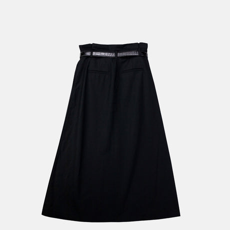 Sea NY REMI TROPICAL MAXI SKIRT W/ BELT, Black