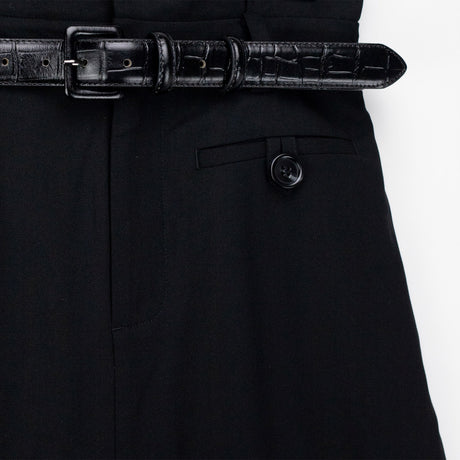 Sea NY REMI TROPICAL MAXI SKIRT W/ BELT, Black